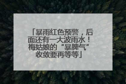 暴雨红色预警，后面还有一大波雨水！梅姑娘的“暴脾气”收敛要再等等
