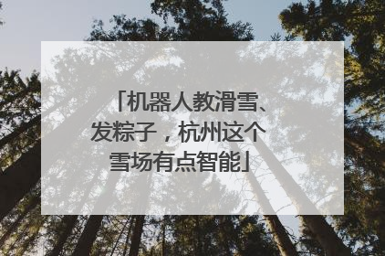 机器人教滑雪、发粽子，杭州这个雪场有点智能