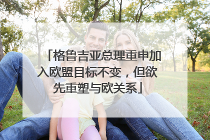 格鲁吉亚总理重申加入欧盟目标不变，但欲先重塑与欧关系
