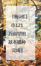 梅河口市121万亩旱田基本播种完成