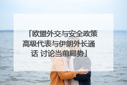 欧盟外交与安全政策高级代表与伊朗外长通话 讨论当前局势