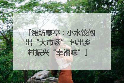 潍坊寒亭：小水饺闯出“大市场” 包出乡村振兴“幸福味”
