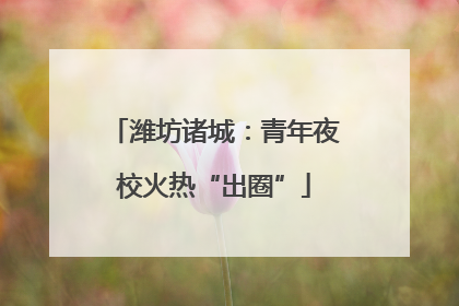 潍坊诸城：青年夜校火热“出圈”