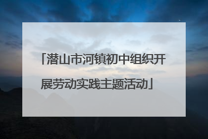 潜山市河镇初中组织开展劳动实践主题活动