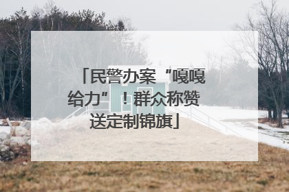 民警办案“嘎嘎给力”！群众称赞送定制锦旗