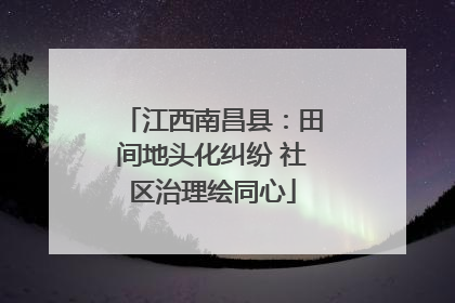 江西南昌县：田间地头化纠纷 社区治理绘同心