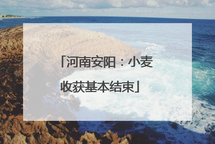 河南安阳：小麦收获基本结束