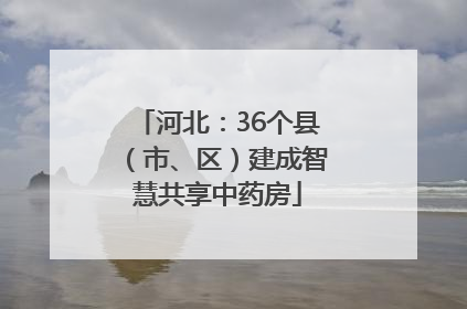 河北：36个县（市、区）建成智慧共享中药房