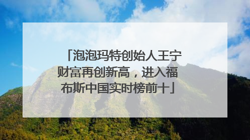 泡泡玛特创始人王宁财富再创新高，进入福布斯中国实时榜前十