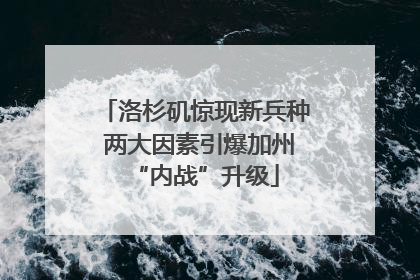 洛杉矶惊现新兵种 两大因素引爆加州“内战”升级