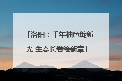 洛阳：千年釉色绽新光 生态长卷绘新章