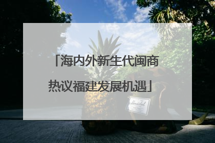 海内外新生代闽商热议福建发展机遇