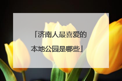济南人最喜爱的本地公园是哪些