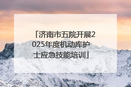 济南市五院开展2025年度机动库护士应急技能培训