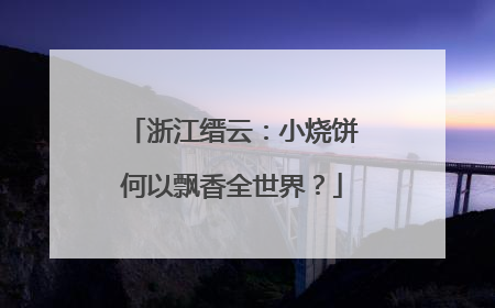 浙江缙云：小烧饼何以飘香全世界？