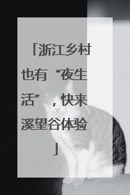 浙江乡村也有“夜生活”，快来溪望谷体验