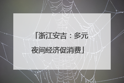 浙江安吉：多元夜间经济促消费