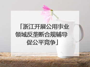 浙江开展公用事业领域反垄断合规辅导 促公平竞争
