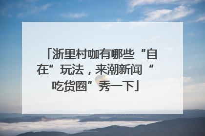 浙里村咖有哪些“自在”玩法，来潮新闻“吃货圈”秀一下