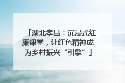 湖北孝昌：沉浸式红廉课堂，让红色精神成为乡村振兴“引擎”