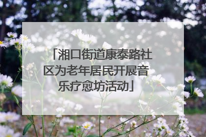湘口街道康泰路社区为老年居民开展音乐疗愈坊活动