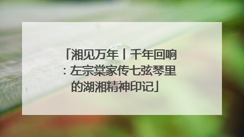 湘见万年丨千年回响：左宗棠家传七弦琴里的湖湘精神印记