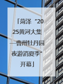 菏泽“2025黄河大集—曹州牡丹园夜游消夏季”开幕