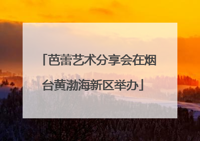 芭蕾艺术分享会在烟台黄渤海新区举办