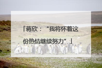 蒋欣：“我将怀着这份热情继续努力”