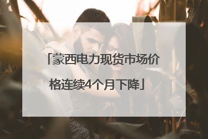 蒙西电力现货市场价格连续4个月下降