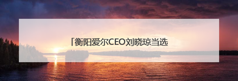衡阳爱尔CEO刘晓琼当选市残疾人福利基金会理事