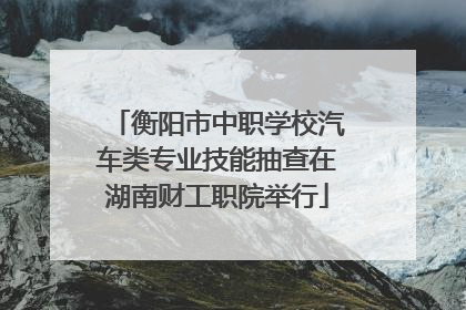衡阳市中职学校汽车类专业技能抽查在湖南财工职院举行