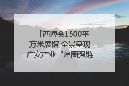 西博会1500平方米展馆 全景呈现广安产业“建圈强链”｜西博视界