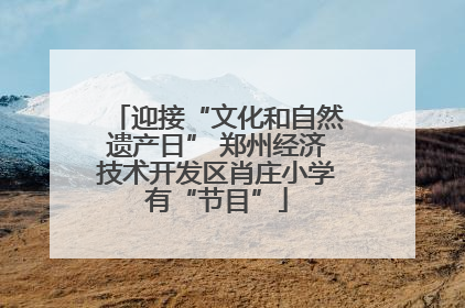 迎接“文化和自然遗产日” 郑州经济技术开发区肖庄小学有“节目”
