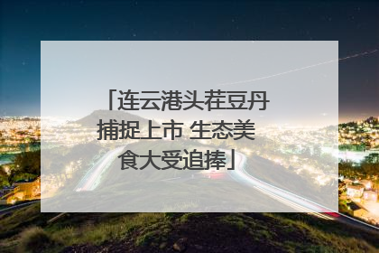 连云港头茬豆丹捕捉上市 生态美食大受追捧