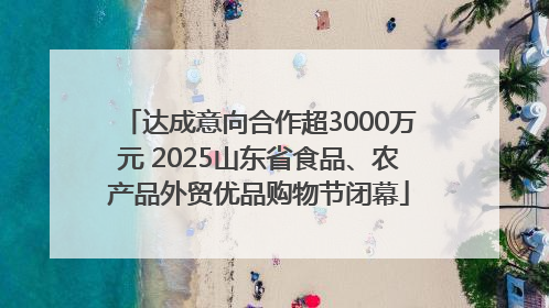 达成意向合作超3000万元 2025山东省食品、农产品外贸优品购物节闭幕