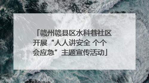 赣州赣县区水科巷社区开展“人人讲安全 个个会应急”主题宣传活动