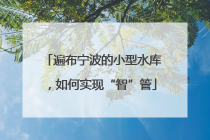 遍布宁波的小型水库，如何实现“智”管