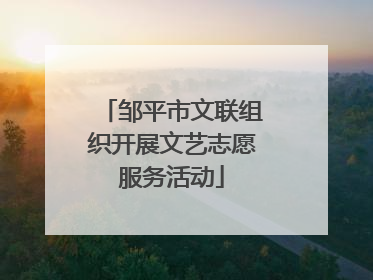 邹平市文联组织开展文艺志愿服务活动