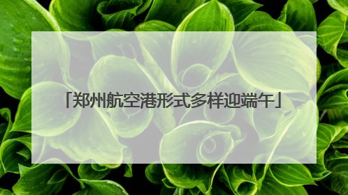 郑州航空港形式多样迎端午
