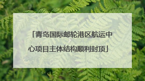 青岛国际邮轮港区航运中心项目主体结构顺利封顶