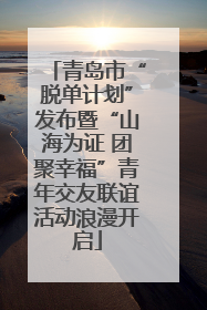青岛市“脱单计划”发布暨“山海为证 团聚幸福”青年交友联谊活动浪漫开启