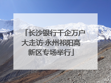 长沙银行千企万户大走访·永州祁阳高新区专场举行