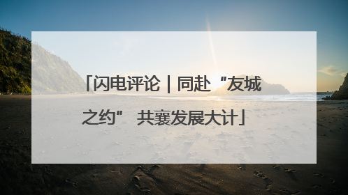 闪电评论｜同赴“友城之约” 共襄发展大计