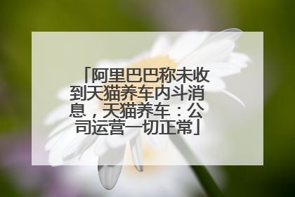 阿里巴巴称未收到天猫养车内斗消息，天猫养车：公司运营一切正常