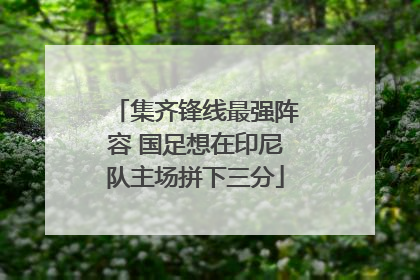 集齐锋线最强阵容 国足想在印尼队主场拼下三分