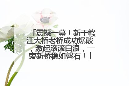 震撼一幕！新干赣江大桥老桥成功爆破，激起滚滚白浪，一旁新桥稳如磐石！