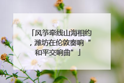 风筝牵线山海相约，潍坊在伦敦奏响“和平交响曲”