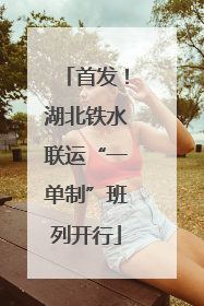 首发！湖北铁水联运“一单制”班列开行