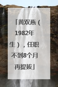 黄双燕（1982年生），任职不到8个月再提拔